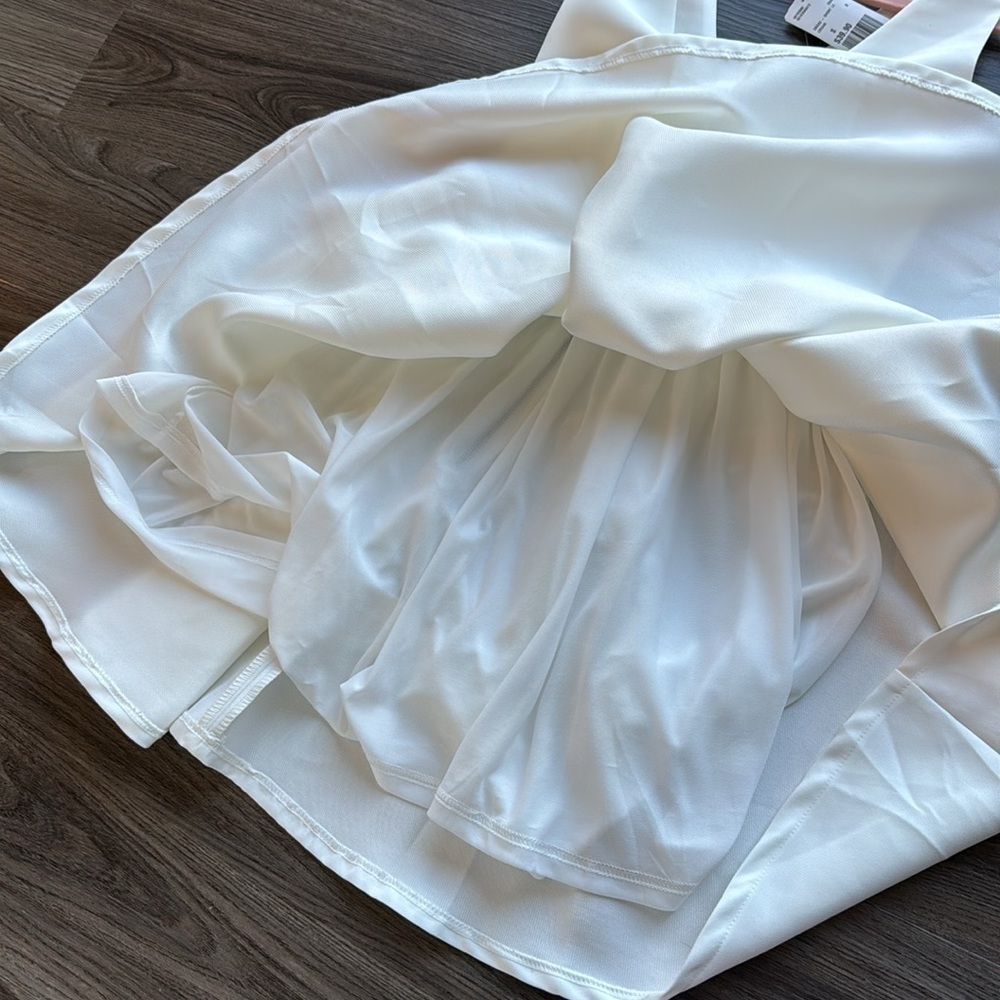 FOREVER 21 Cream Plunge Mini Dress, Small - Picture 6 of 8